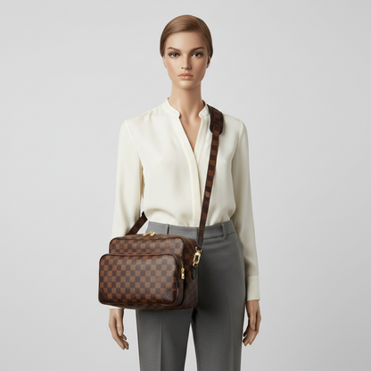 Louis Vuitton Damier Nile SPO N48062 Women's Shoulder Bag Brown