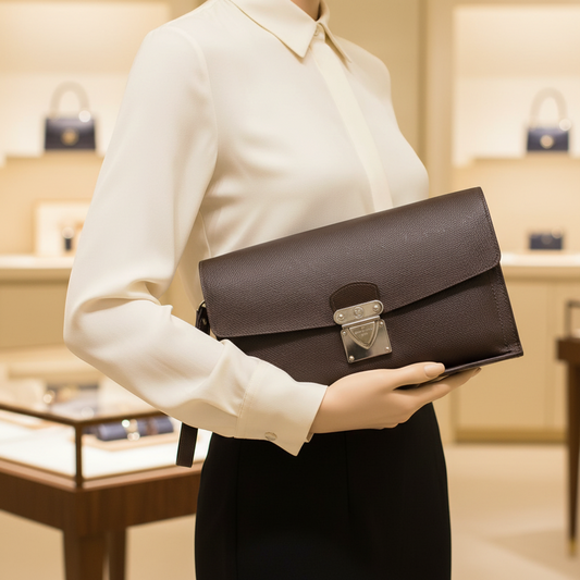 Louis Vuitton Taiga Veraia M32598 Men's Clutch Bag Grizzly