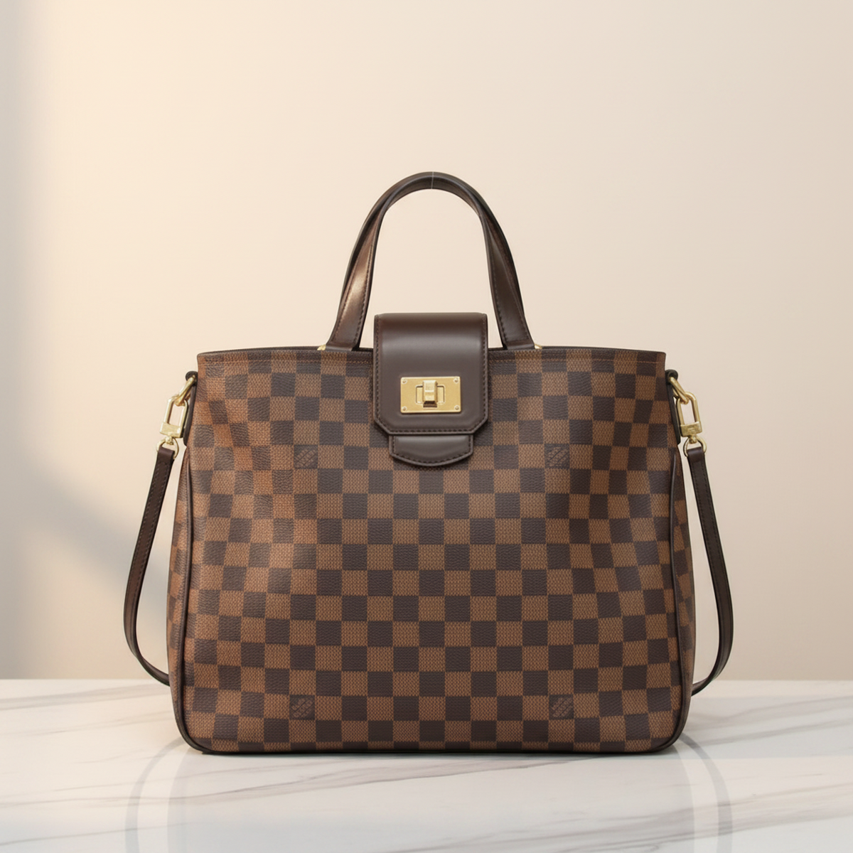 Louis Vuitton Damier Cabas Roseberry N41177 Women's Handbag,Shoulder Bag Ebene