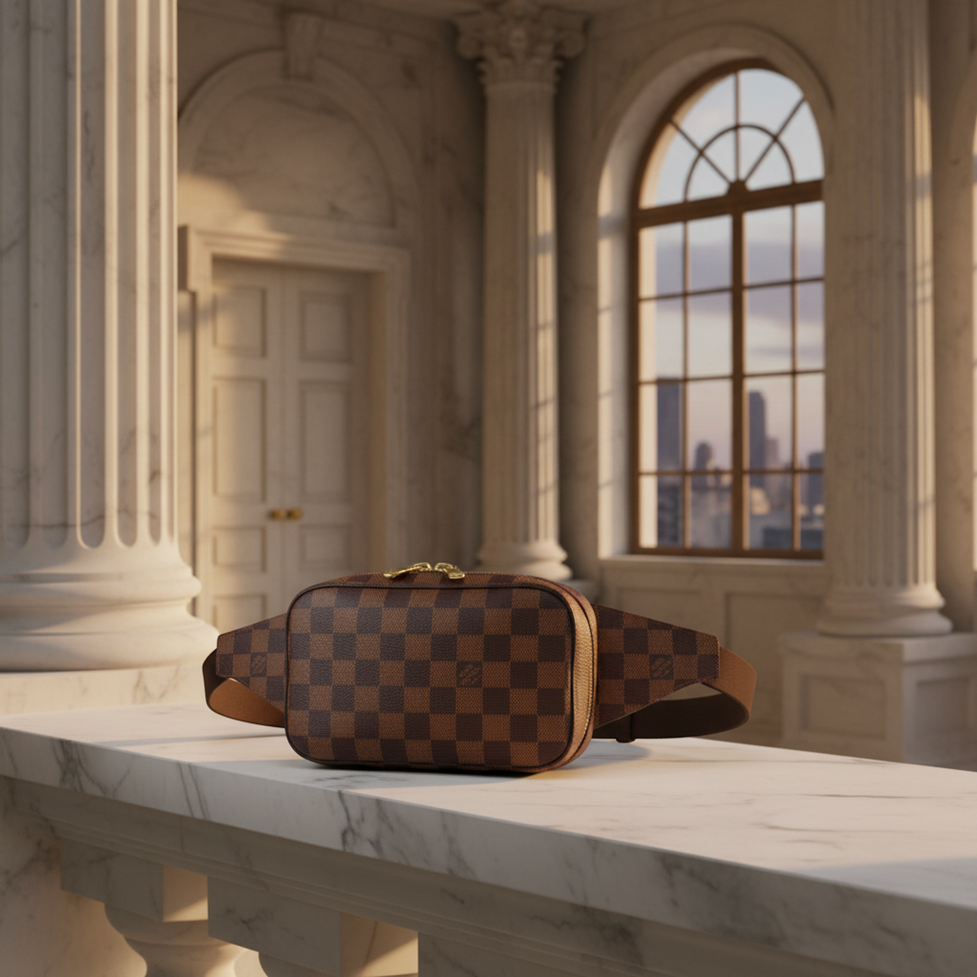 Louis Vuitton Damier Geronimos N51994 Men,Women Shoulder Bag,Sling Bag Ebene