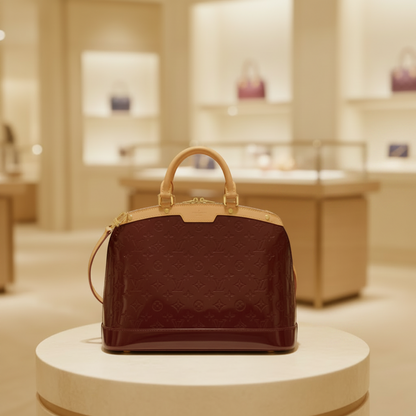 Louis Vuitton Monogram Vernis Blair MM M91619 Women's Handbag,Shoulder Bag Amarante