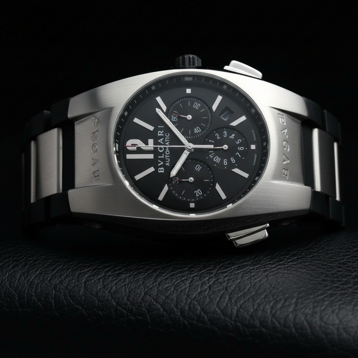 BVLGARI Ergon Chronograph Steel Automatic Mens Watch EG40SCH Polished