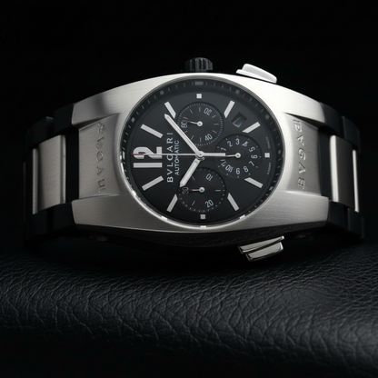 BVLGARI Ergon Chronograph Steel Automatic Mens Watch EG40SCH Polished