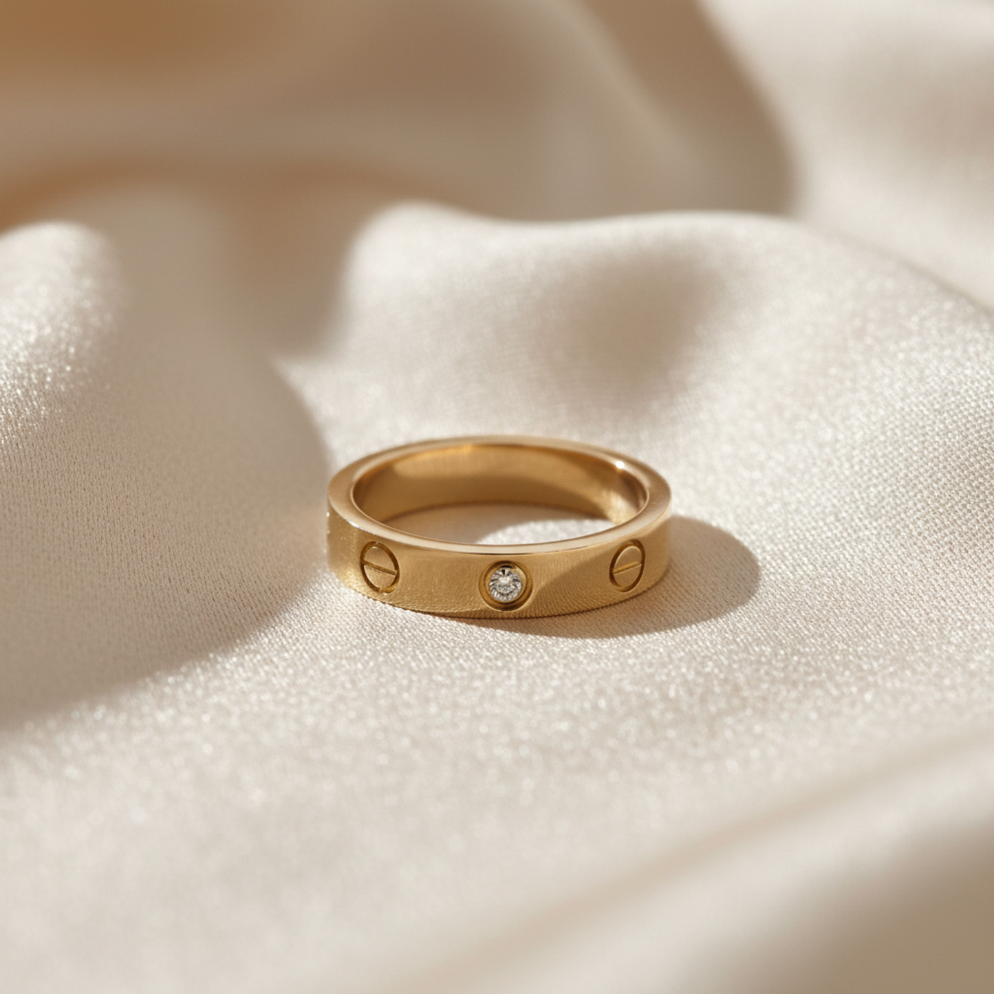 Cartier Mini Love Ring With 1 Diamond Pink Gold (18K) Fashion Diamond Band Ring Pink Gold