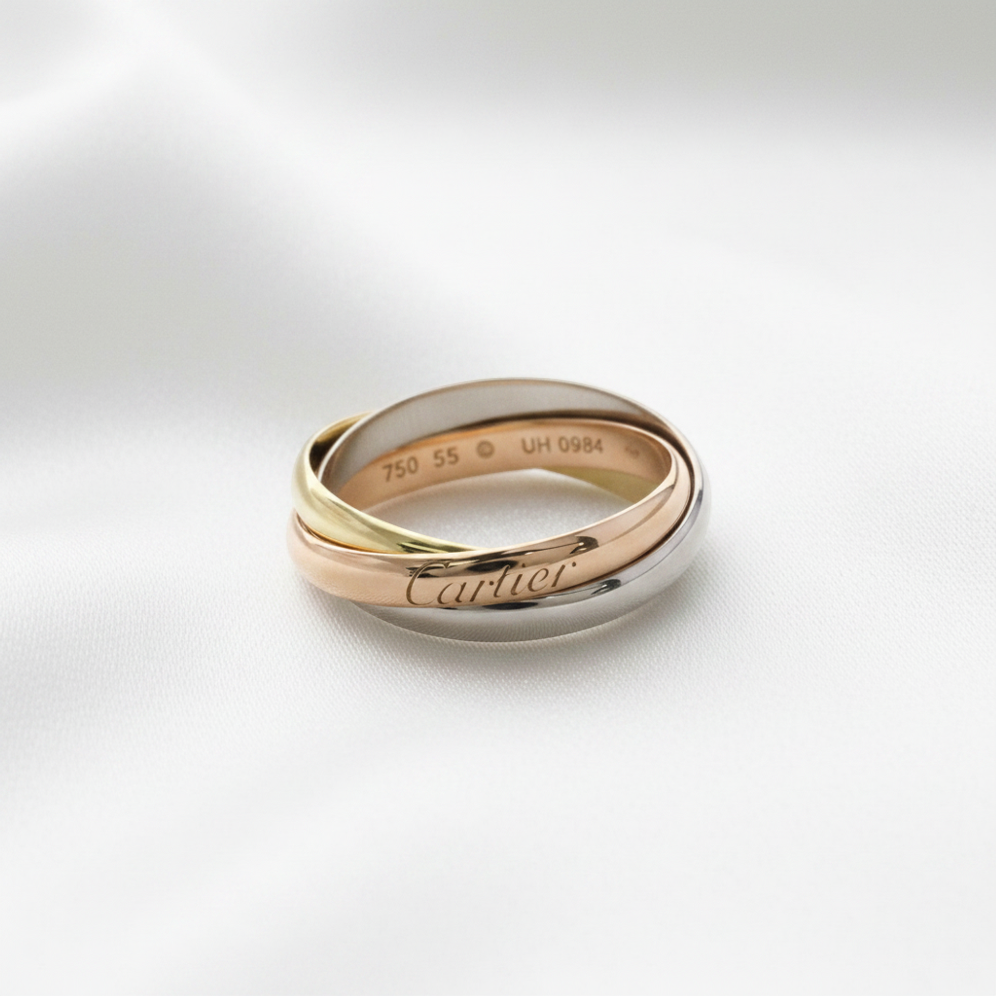 Cartier トリニティリング Yellow Gold (18K),Pink Gold (18K),White Gold (18K) Fashion No Stone Band Ring Gold