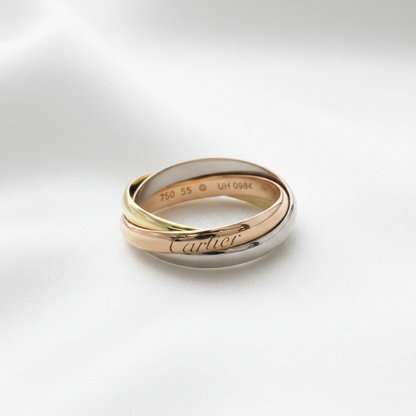 Cartier トリニティリング Yellow Gold (18K),Pink Gold (18K),White Gold (18K) Fashion No Stone Band Ring Gold
