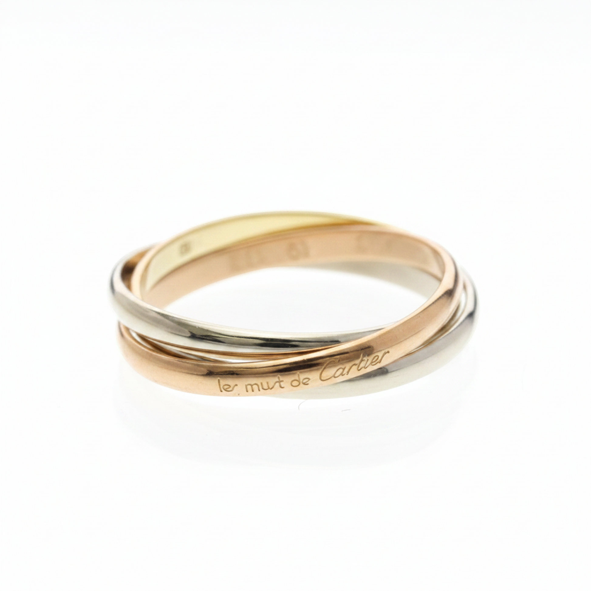 Cartier Trinity Ring Yellow Gold (18K),Pink Gold (18K),White Gold (18K) Fashion No Stone Band Ring Gold