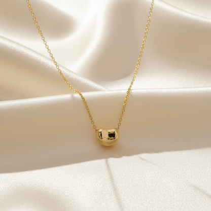 Tiffany Bean Necklace Pink Gold (18K) No Stone Men,Women Fashion Necklace (Pink Gold)