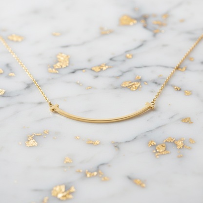 Tiffany Tiffany T Smile Small Size Necklace Pink Gold (18K) No Stone Men,Women Fashion Necklace (Pink Gold)