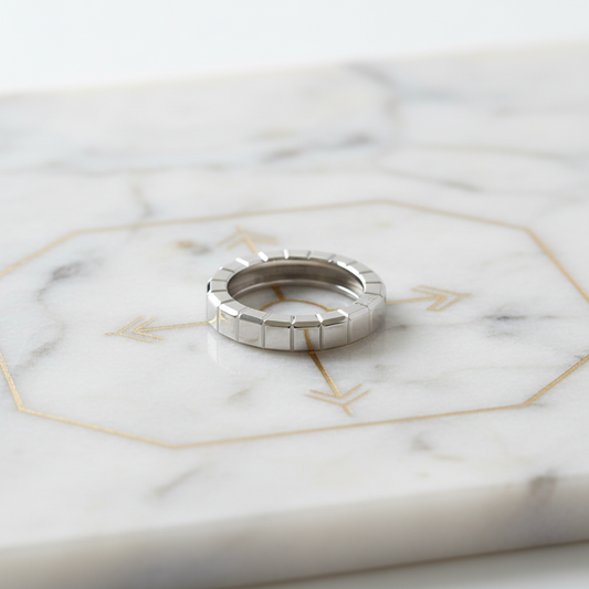 Chopard Ice Cube Ring 82/7407 White Gold (18K) Fashion No Stone Band Ring Silver