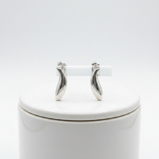 Tiffany Frank Gehry Fish Earrings No Stone Silver 925 Stud Earrings Silver