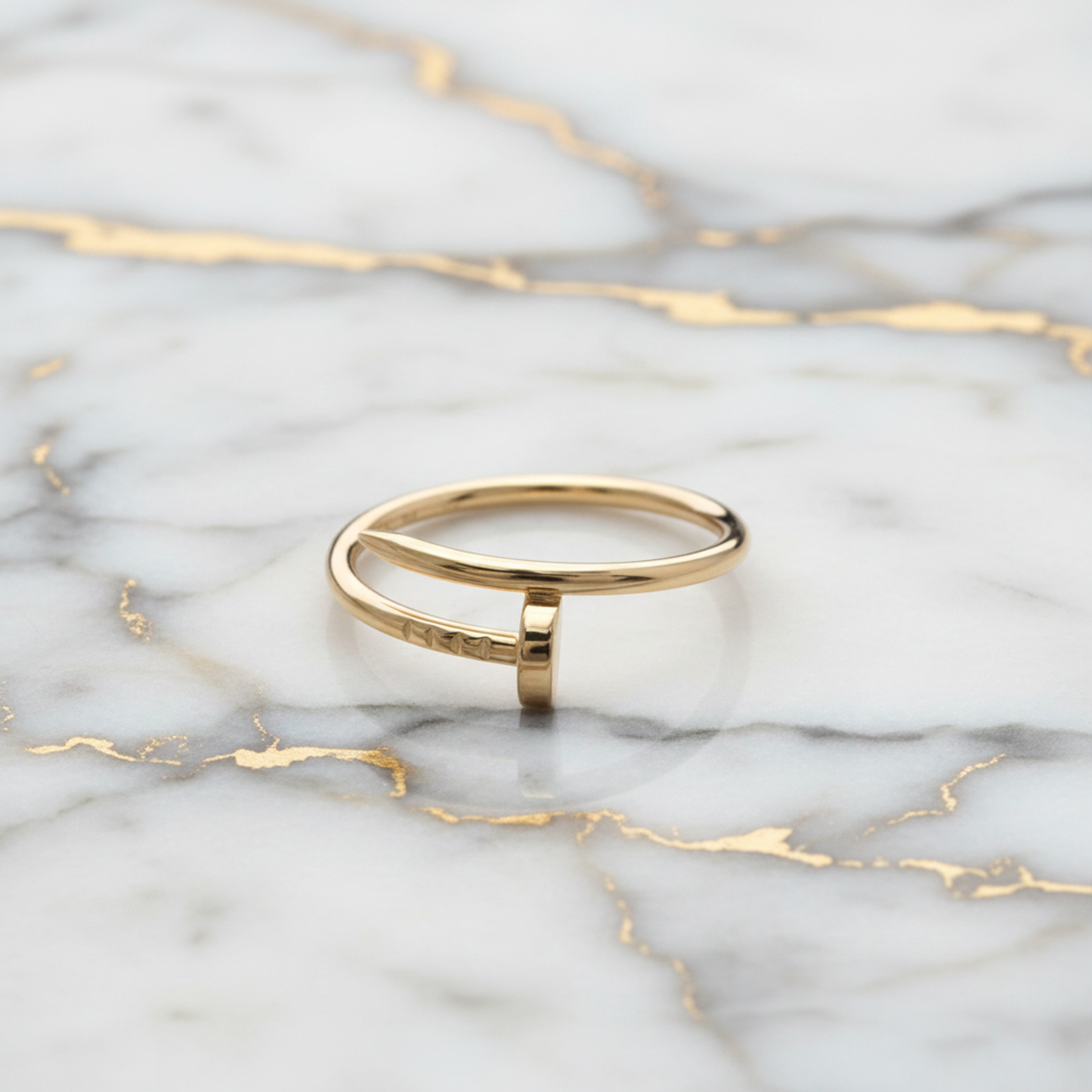 Cartier Juste Un Clou Ring Pink Gold (18K) Fashion No Stone Band Ring Pink Gold