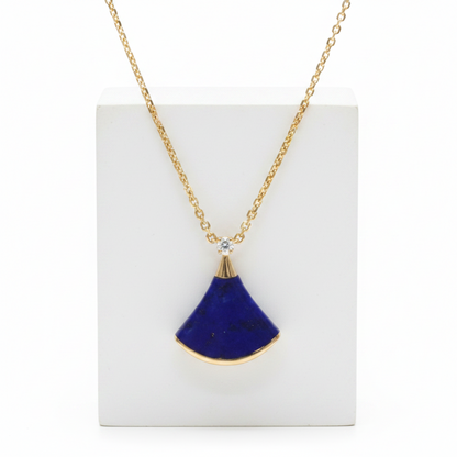 Bvlgari Diva's Dream Necklace With Diamonds Pink Gold (18K) Diamond,Lapis Lazuli Men,Women Fashion Necklace (Pink Gold)