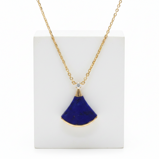 Bvlgari Diva's Dream Necklace With Diamonds Pink Gold (18K) Diamond,Lapis Lazuli Men,Women Fashion Necklace (Pink Gold)