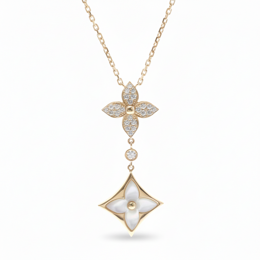 Louis Vuitton Star Blossom Pendant Q94676 Pink Gold (18K) Diamond,Mother Of Pearl Women,Men Fashion Necklace (Pink Gold)