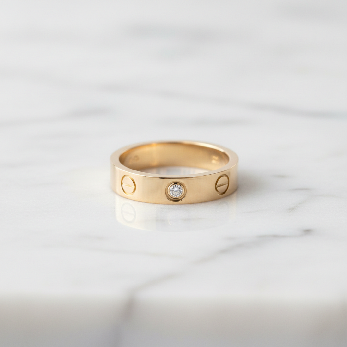 Cartier Mini Love Ring, Pink Gold, Condition Rank A, Weight 4.3g