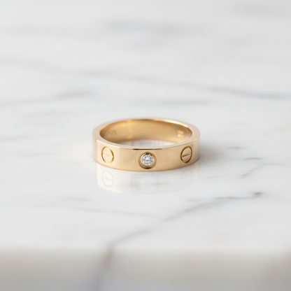 Cartier Mini Love Ring, Pink Gold, Condition Rank A, Weight 4.3g