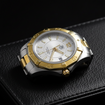 TAG HEUER Aquaracer Gold Plated Steel Quartz Watch WAF1120 Polished