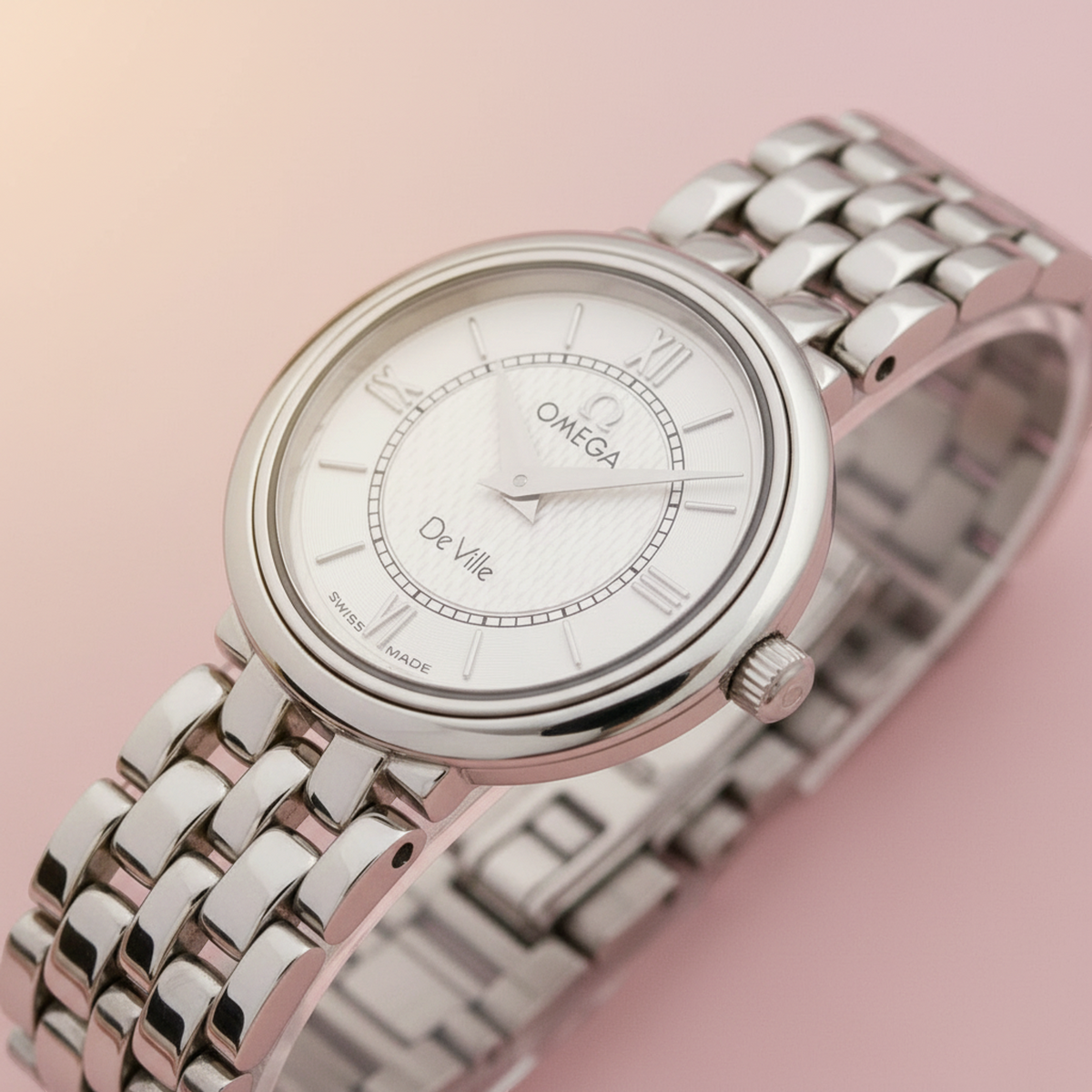 OMEGA De Ville Stainless Steel Quartz Ladies Watch 7574.31 Polished