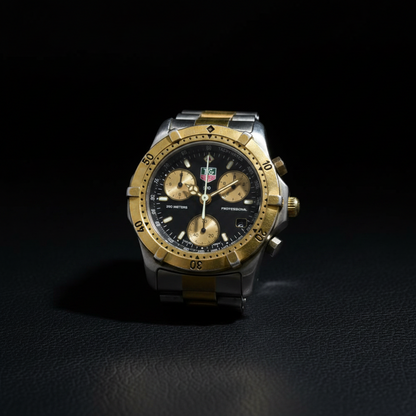 TAG HEUER 2000 Chronograph Gold Plated Steel Quartz Mens Watch 565.306