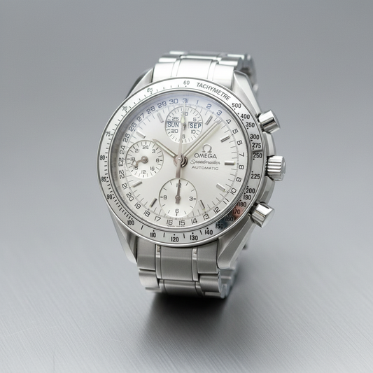 OMEGA Speedmaster Triple Date Steel Automatic Watch 3523.30 Polished