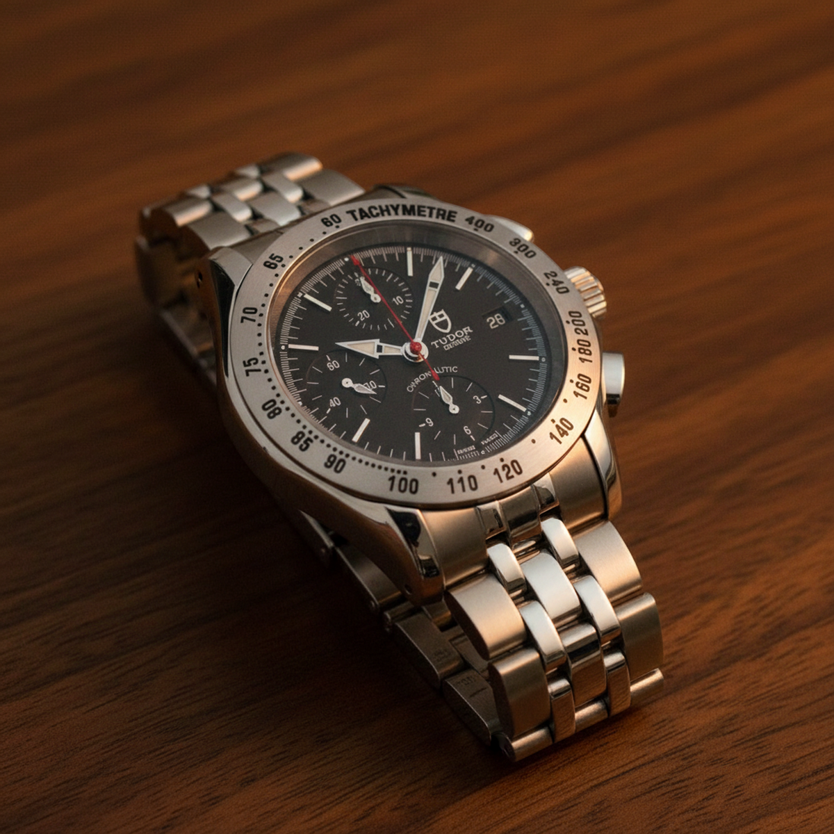 TUDOR Chronautic Chronograph Steel Automatic Mens Watch 79390P Polished