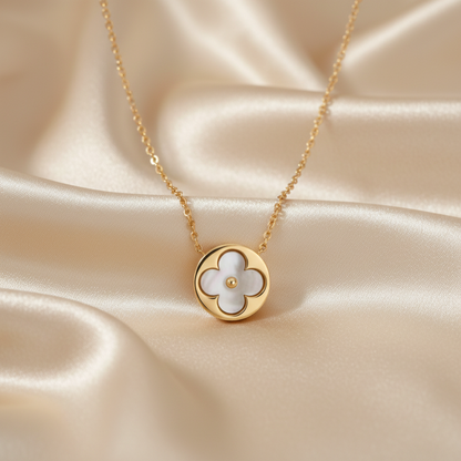 Louis Vuitton Monogram Saint Nacre Necklace Q93520 Pink Gold (18K) Mother Of Pearl Men,Women Fashion Necklace (Pink Gold)