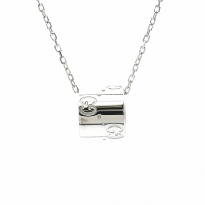 Gucci Icon Necklace White Gold (18K) No Stone Men,Women Fashion Necklace (Silver)