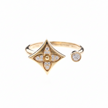 Louis Vuitton Star Blossom Ring Q9S82D Pink Gold (18K) Fashion Diamond Band Ring Pink Gold