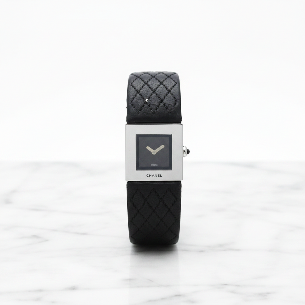 CHANEL Matelasse Stainless Steel Quartz Ladies Watch Polished