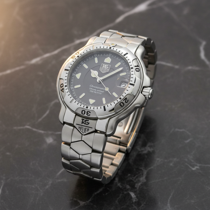 TAG HEUER 6000 Chronometer Steel Automatic Mens Watch WH5212 Polished