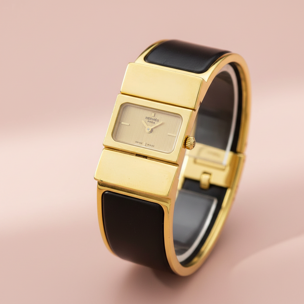 HERMES Loque Gold Plated Quartz Ladies Watch LO1.201