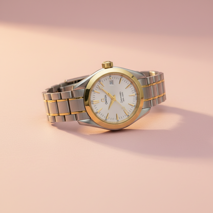 OMEGA Seamaster Aqua Terra 18K Gold Steel Ladies Watch 2377.30 Polished