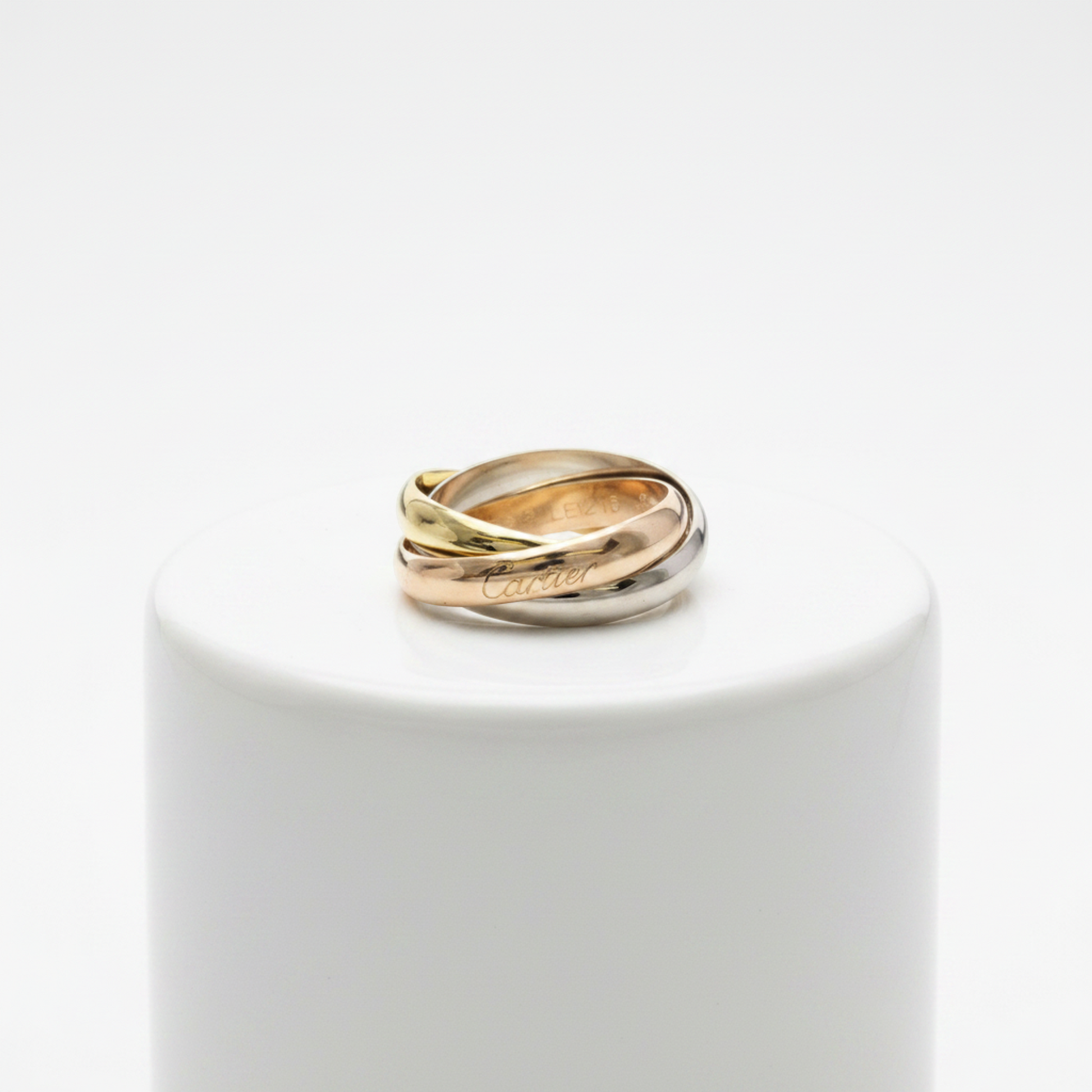 Cartier Trinity Ring Yellow Gold (18K),Pink Gold (18K),White Gold (18K) Fashion No Stone Band Ring Gold