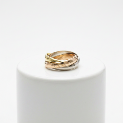 Cartier Trinity Ring Yellow Gold (18K),Pink Gold (18K),White Gold (18K) Fashion No Stone Band Ring Gold