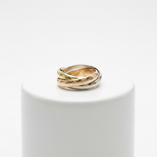 Cartier Trinity Ring Yellow Gold (18K),Pink Gold (18K),White Gold (18K) Fashion No Stone Band Ring Gold
