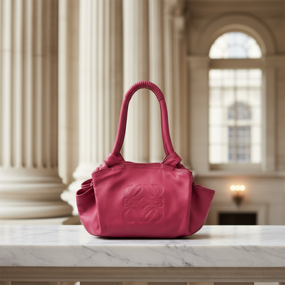 Loewe Nappa Aire 309 82 102 Women's Leather Handbag Pink