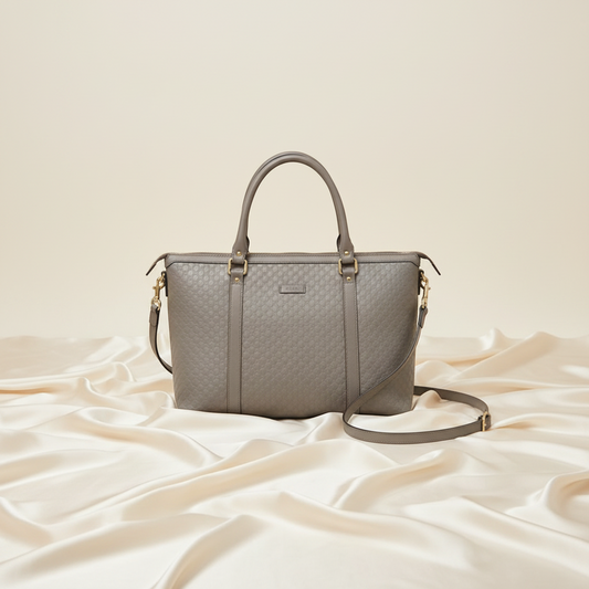 Gucci MicroGuccissima 449655 Women's Leather Handbag,Shoulder Bag Gray