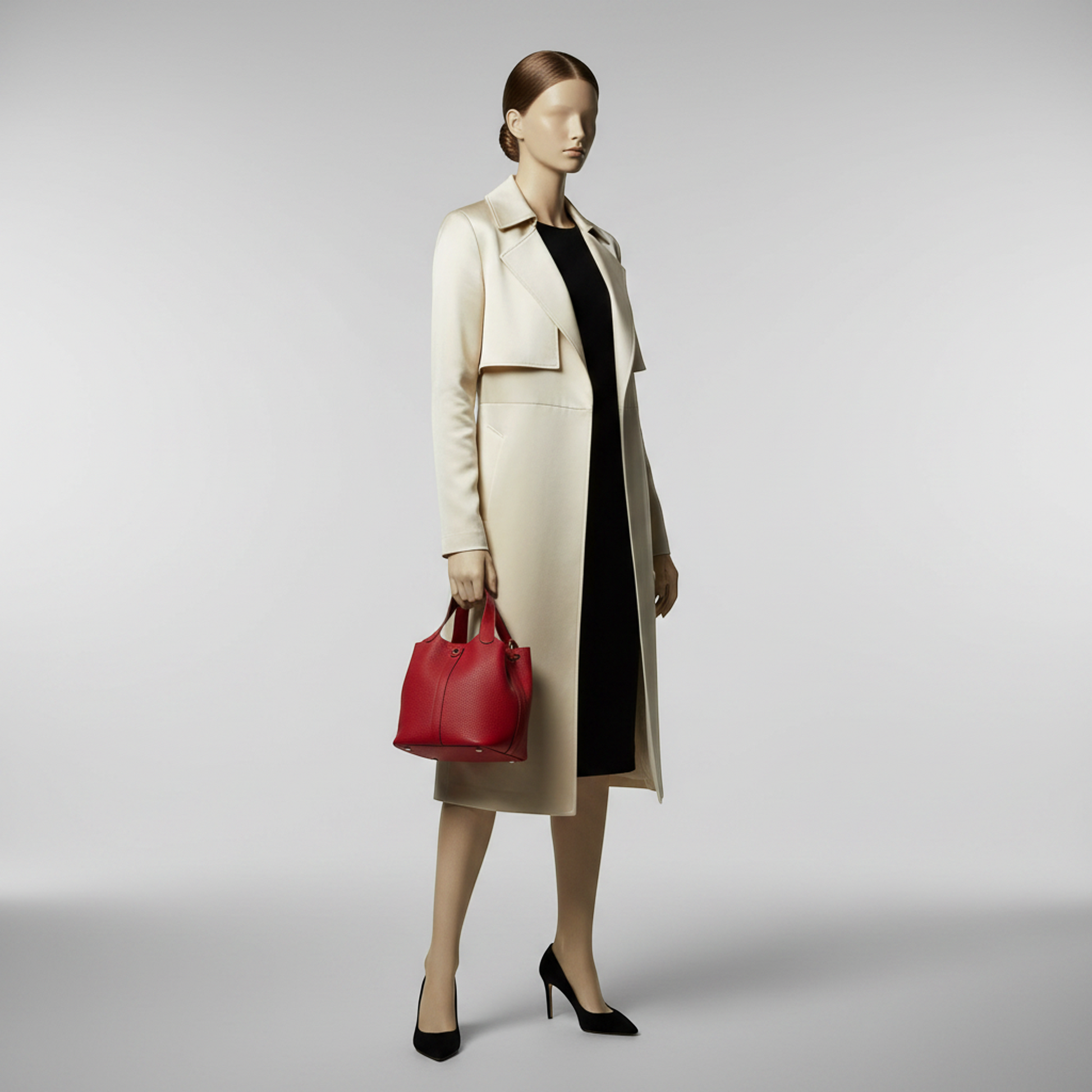 Hermes Picotin PM Men,Women Taurillon Clemence Leather Handbag Red Color