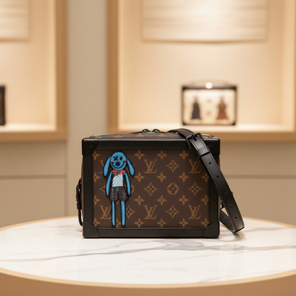 Louis Vuitton Monogram LV Friend Soft Trunk M45619 Women,Men Shoulder Bag Black,Brown