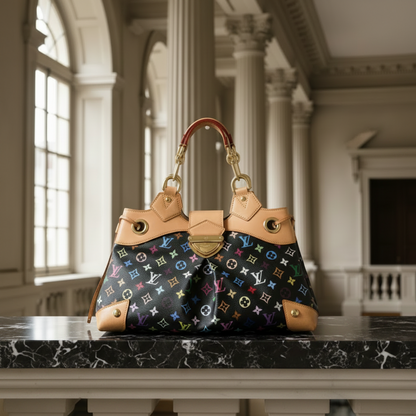 Louis Vuitton Monogram Multicolore Ursula M40124 Women's Handbag Noir