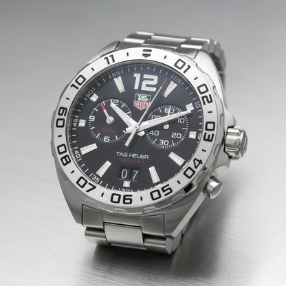 TAG HEUER Formula 1 Alarm Steel Quartz Mens Watch WAZ111A Polished
