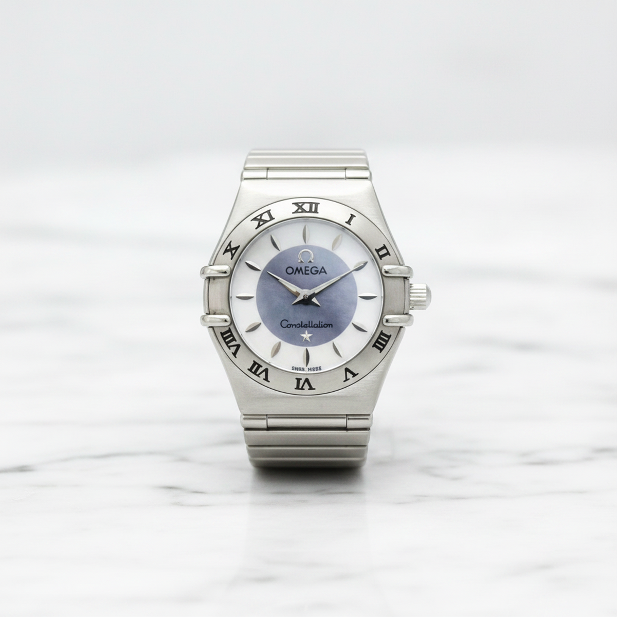 OMEGA Constellation MOP Dial Steel Quartz Ladies Watch 1562.84 Polished