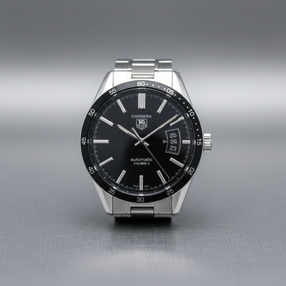 TAG HEUER Carrera Calibre 5 Steel Automatic Mens Watch WV211M Polished