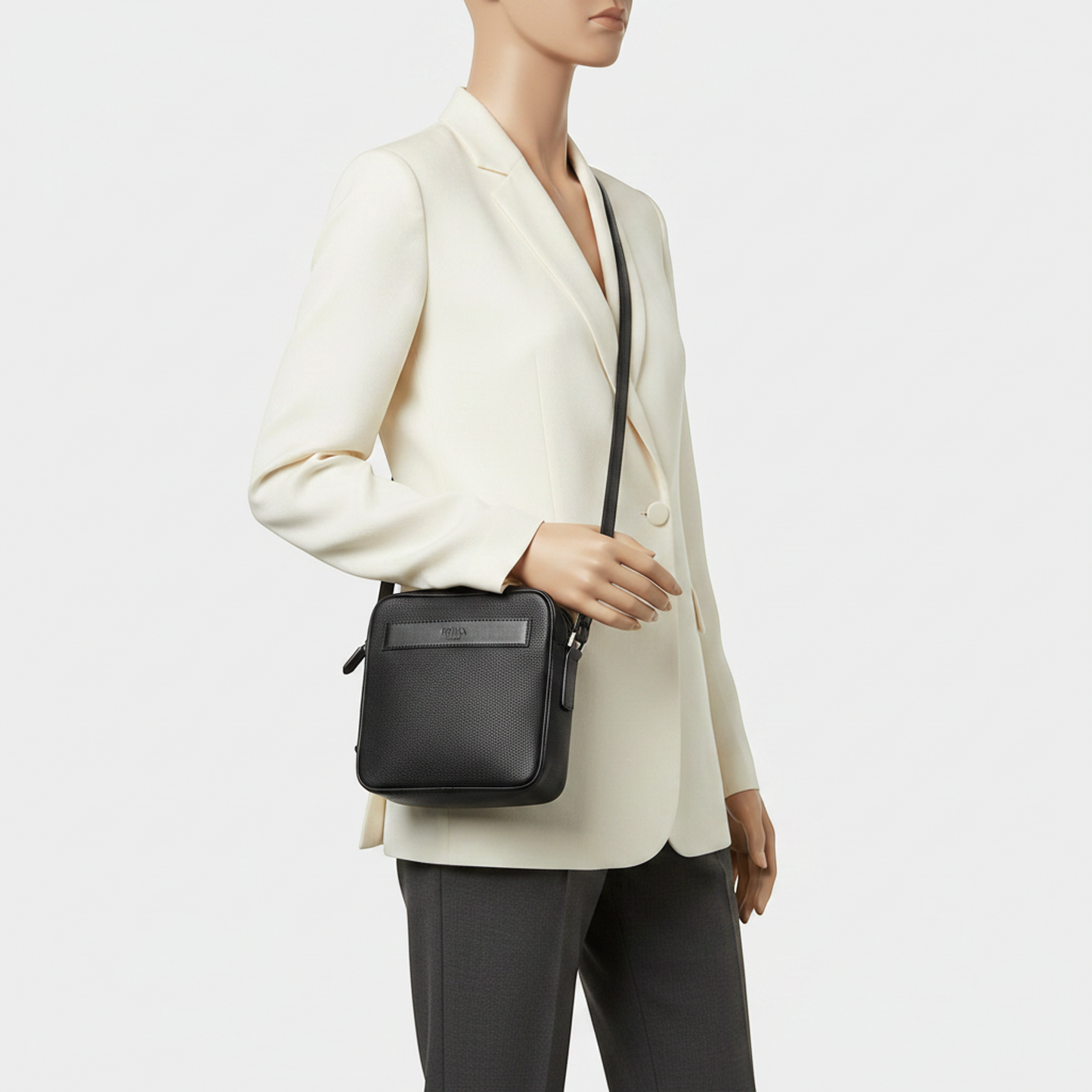 Prada TORO 2VH012 Men,Women Leather Shoulder Bag Black