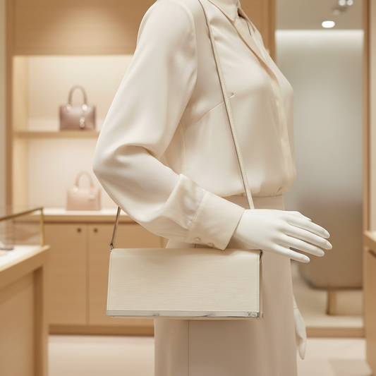 Louis Vuitton Epi Pochette Sevigne M4052J Women's Shoulder Bag LV Off White