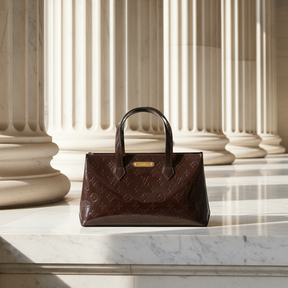 Louis Vuitton Monogram Vernis Wilshire PM M93641 Women's Handbag Amarante