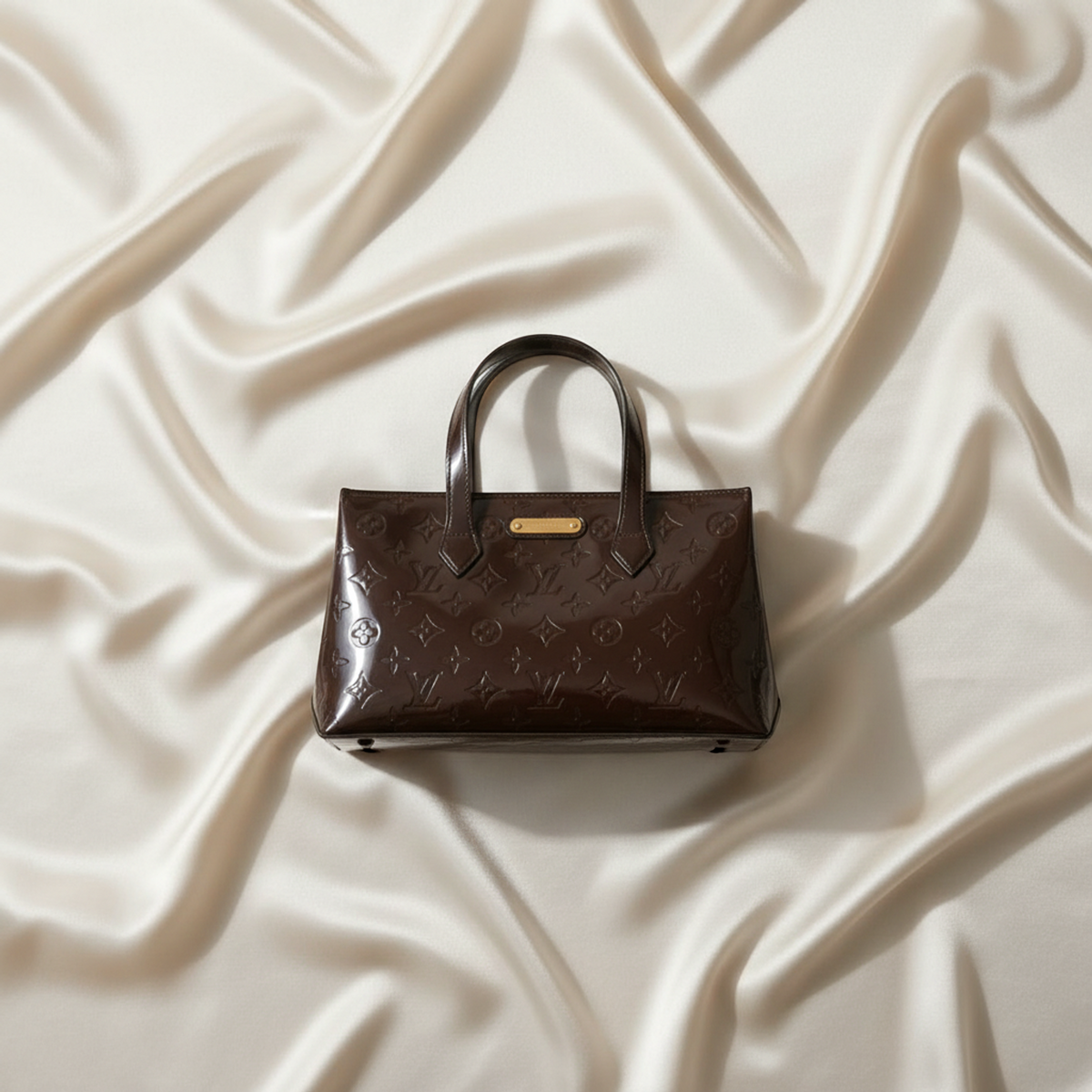 Louis Vuitton Monogram Vernis Wilshire PM M93641 Women's Handbag Amarante