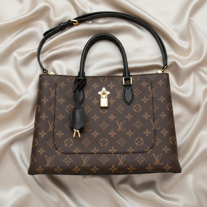 Louis Vuitton Monogram Flower Tote M43550 Women's Shoulder Bag,Tote Bag Black,Brown