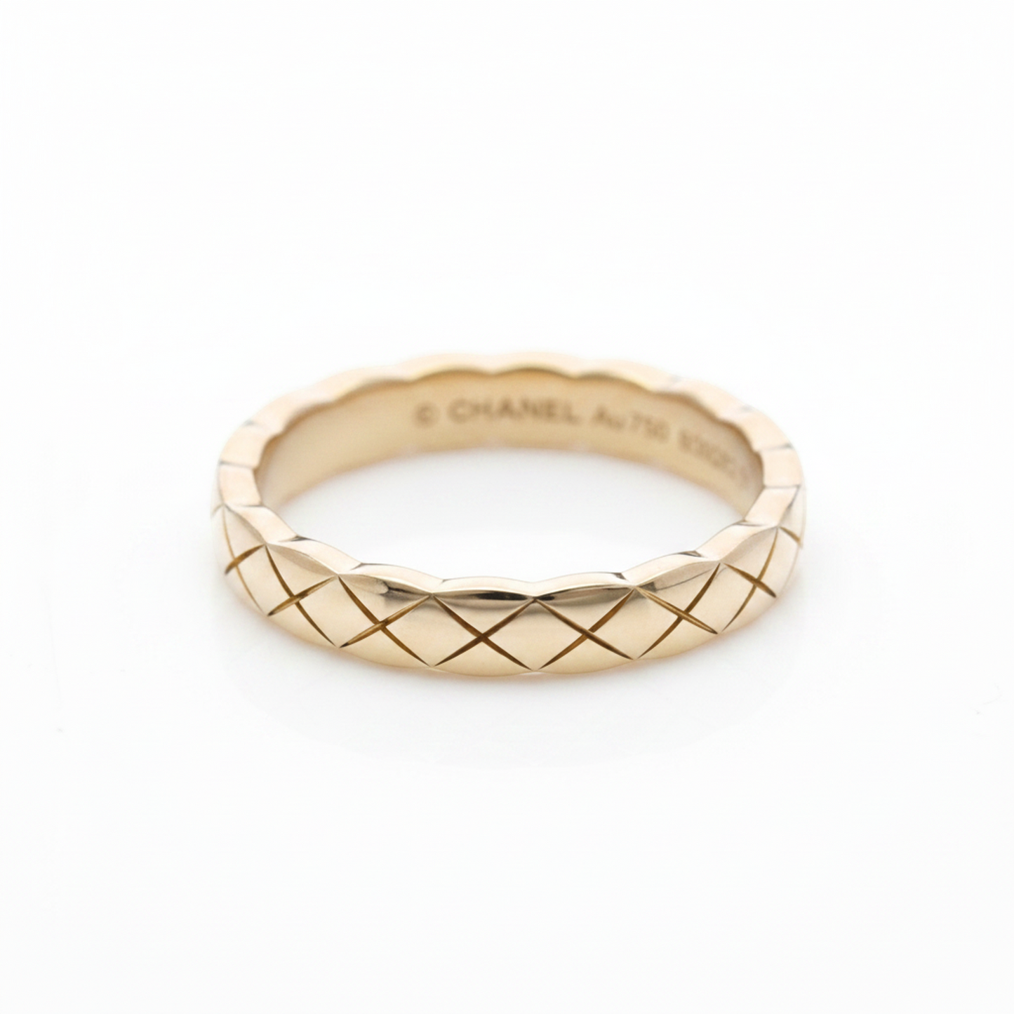 Chanel Coco Crush Ring Mini Model Pink Gold (18K) Fashion No Stone Band Ring Pink Gold